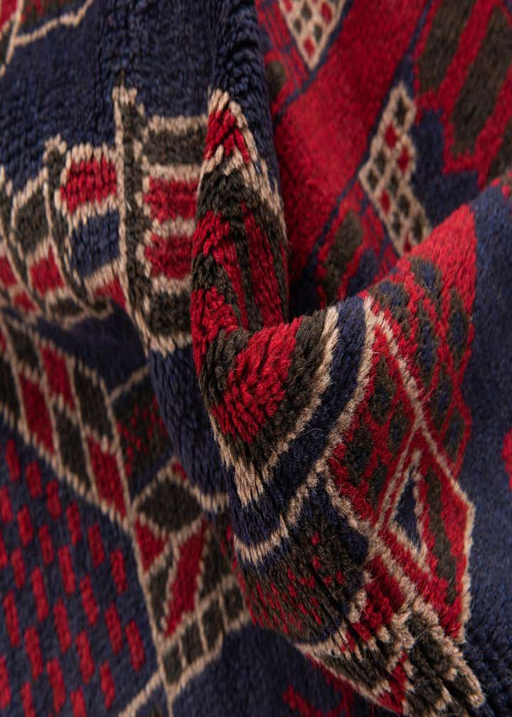 2' 10 x 4' 6 Hand Knotted Balouch Persian Wool Rug