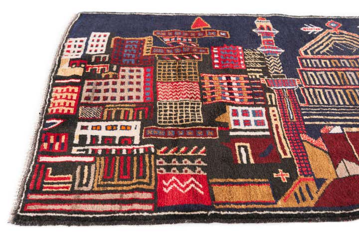 2' 9 x 4' 4 Hand Knotted Balouch Persian Wool Rug