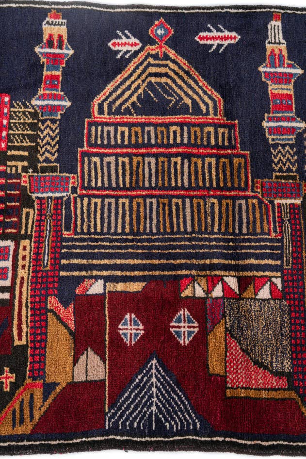 Detail image of 2' 9 x 4' 4 Hand Knotted Balouch Persian Wool Rug