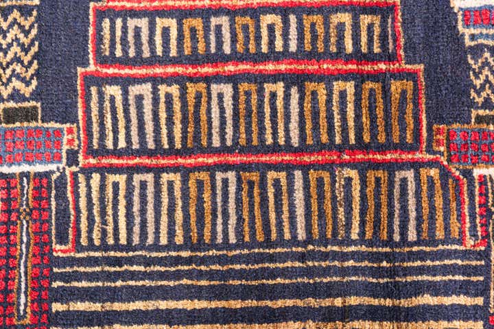 2' 9 x 4' 4 Hand Knotted Balouch Persian Wool Rug