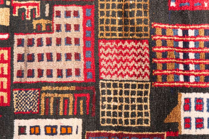 2' 9 x 4' 4 Hand Knotted Balouch Persian Wool Rug