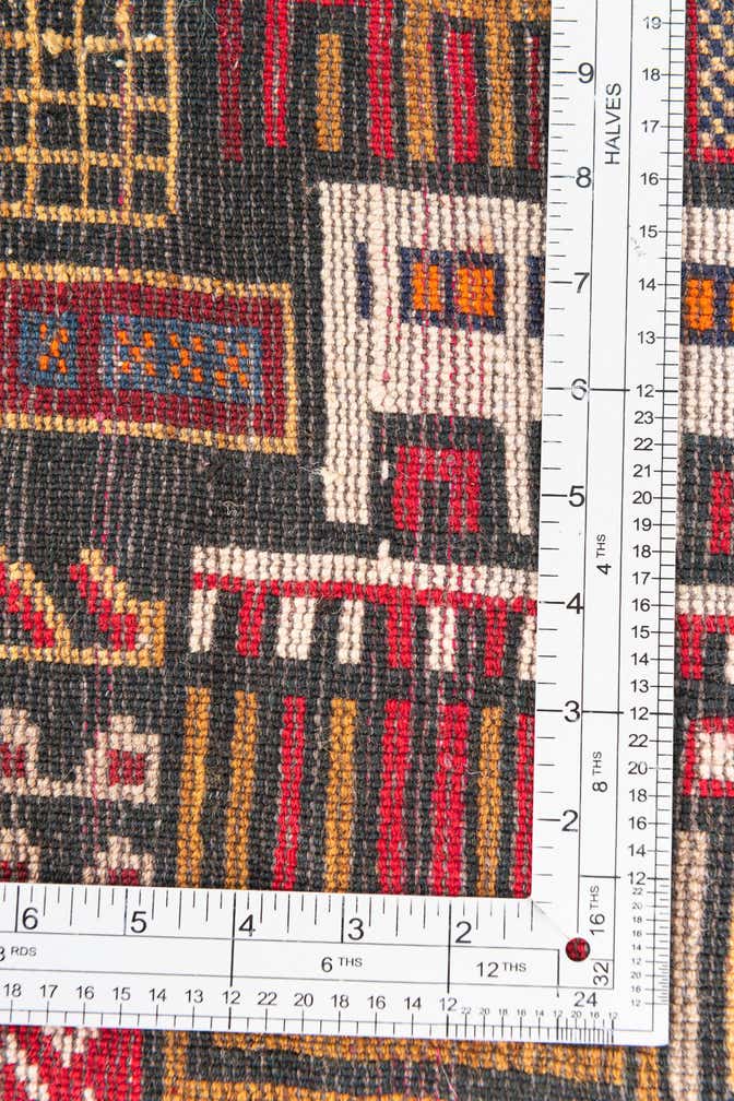 2' 9 x 4' 4 Hand Knotted Balouch Persian Wool Rug