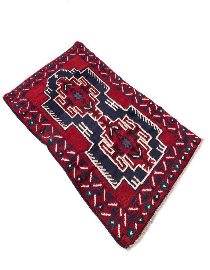 Detail image of 2' 9 x 4' 9 Hand Knotted Balouch Persian Wool Rug