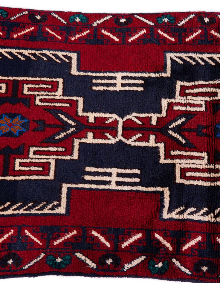 Detail image of 2' 9 x 4' 9 Hand Knotted Balouch Persian Wool Rug