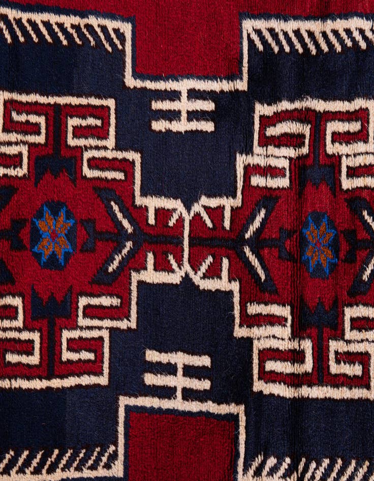 Detail image of 2' 9 x 4' 9 Hand Knotted Balouch Persian Wool Rug