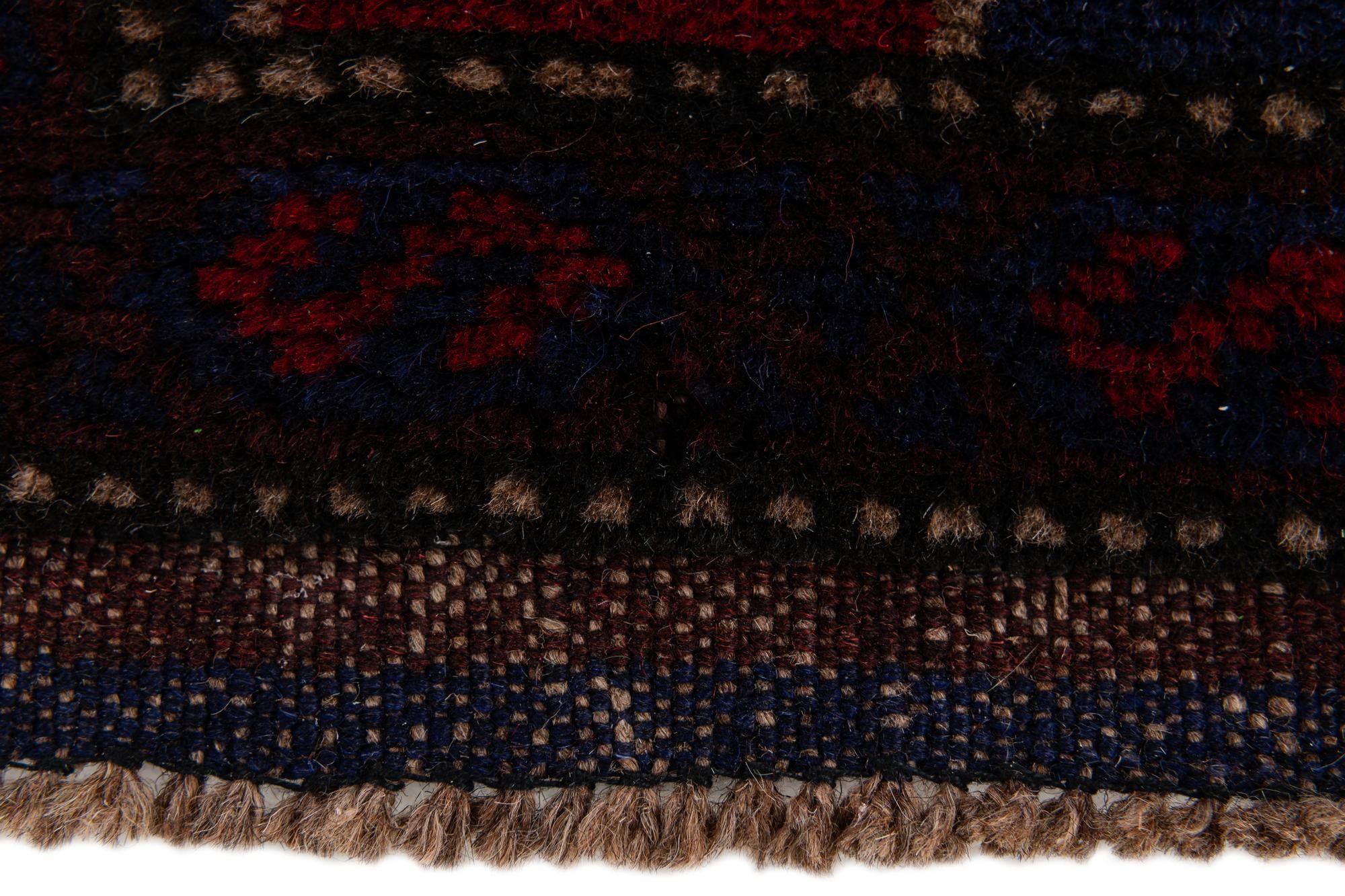 2' 10 x 4' 7 Hand Knotted Balouch Persian Wool Rug