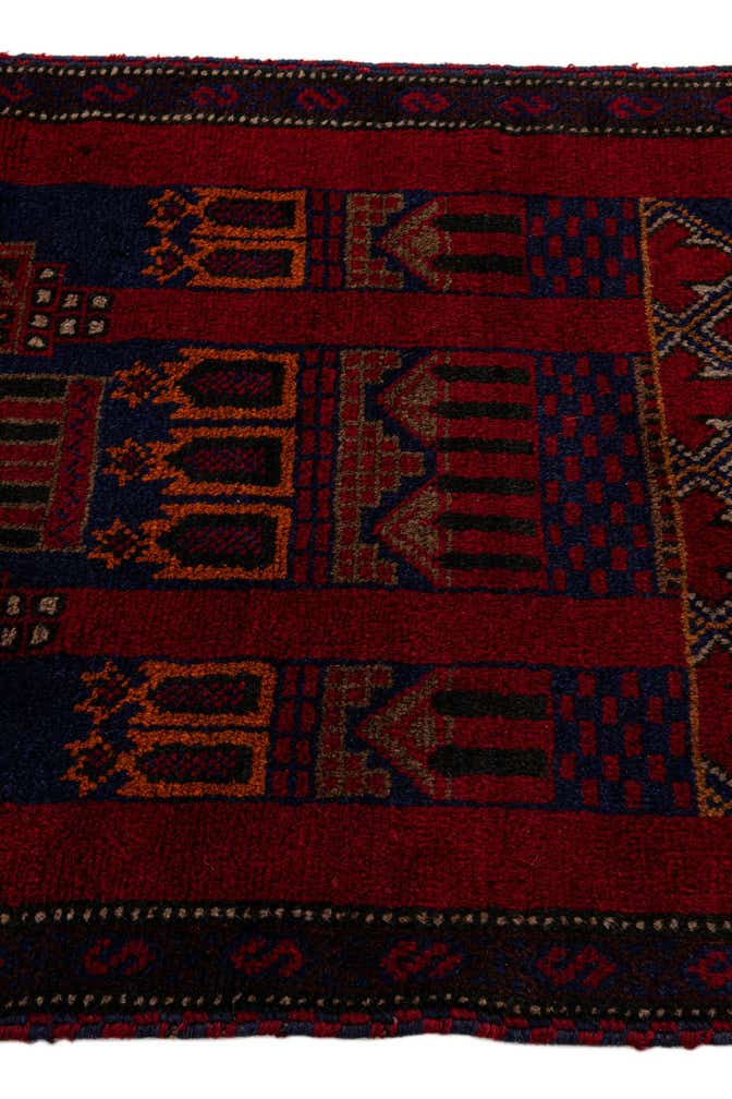2' 10 x 4' 7 Hand Knotted Balouch Persian Wool Rug