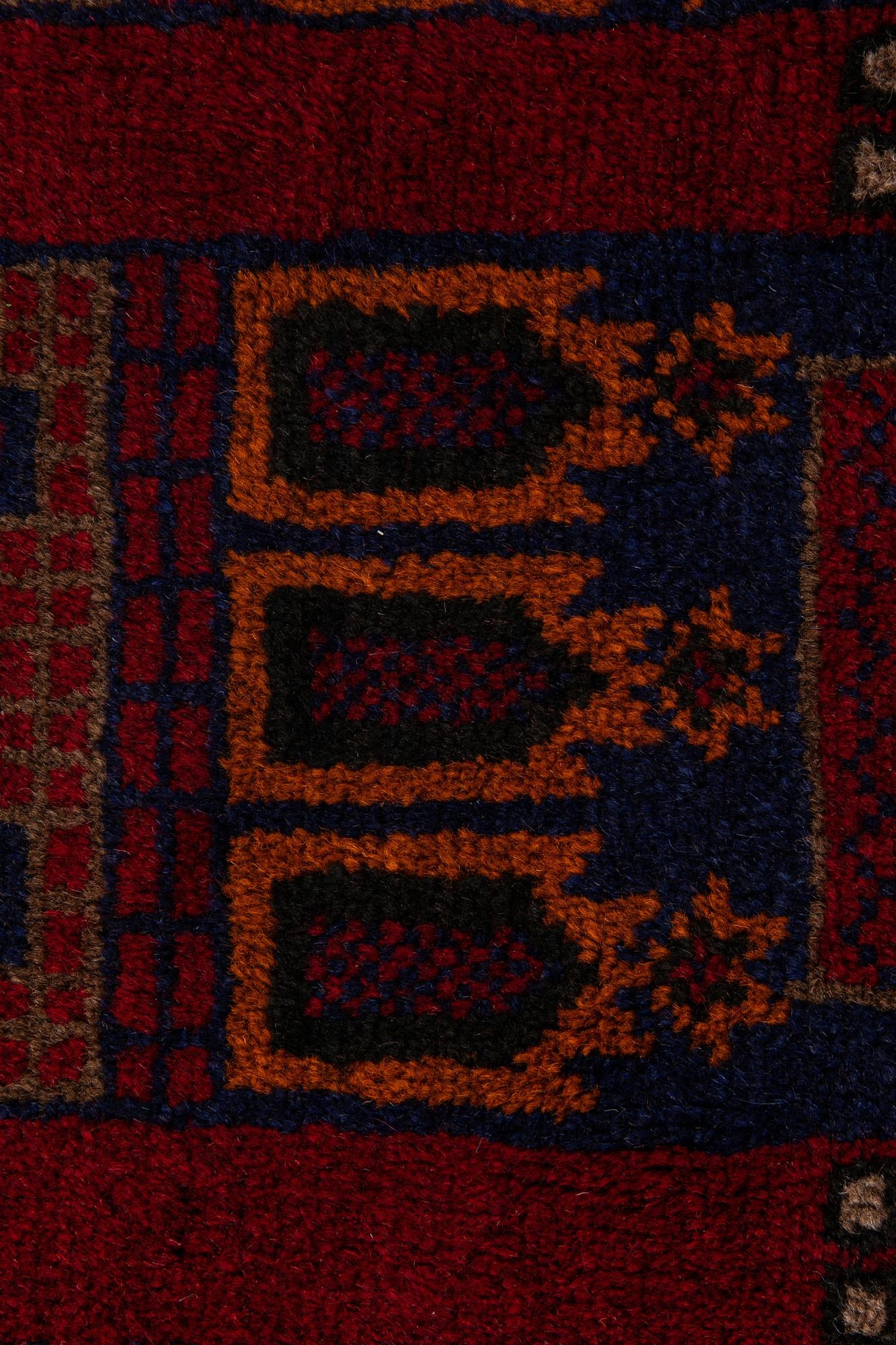2' 10 x 4' 7 Hand Knotted Balouch Persian Wool Rug