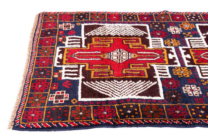 2' 10 x 4' 5 Hand Knotted Balouch Persian Wool Rug