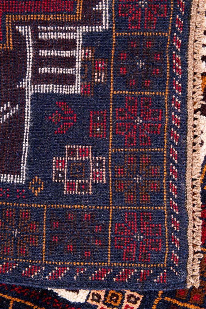 2' 10 x 4' 5 Hand Knotted Balouch Persian Wool Rug