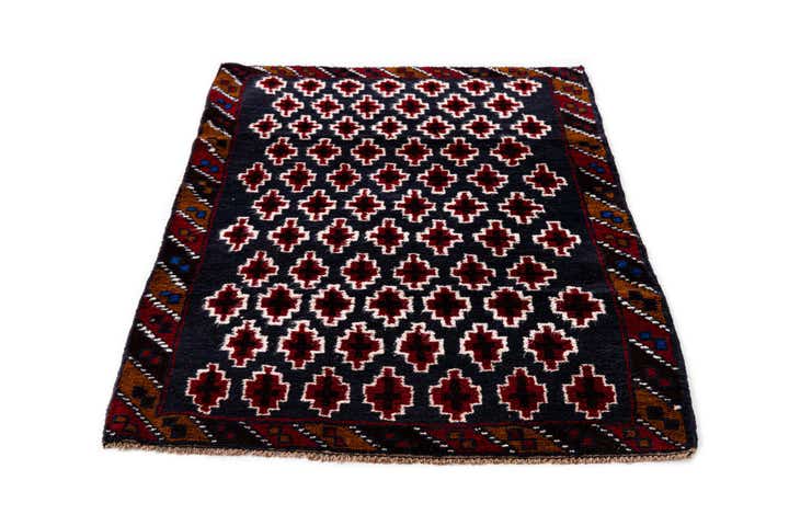 2' 10 x 4' 5 Hand Knotted Balouch Persian Wool Rug