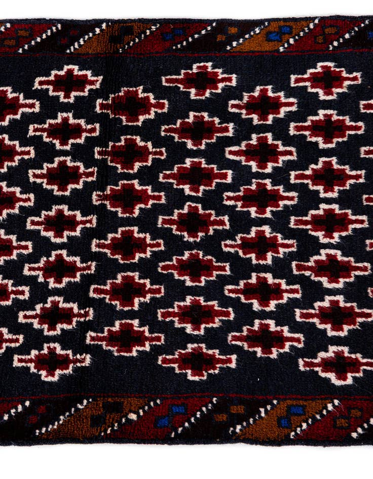 Detail image of 2' 10 x 4' 5  Hand Knotted Balouch Persian Wool Rug