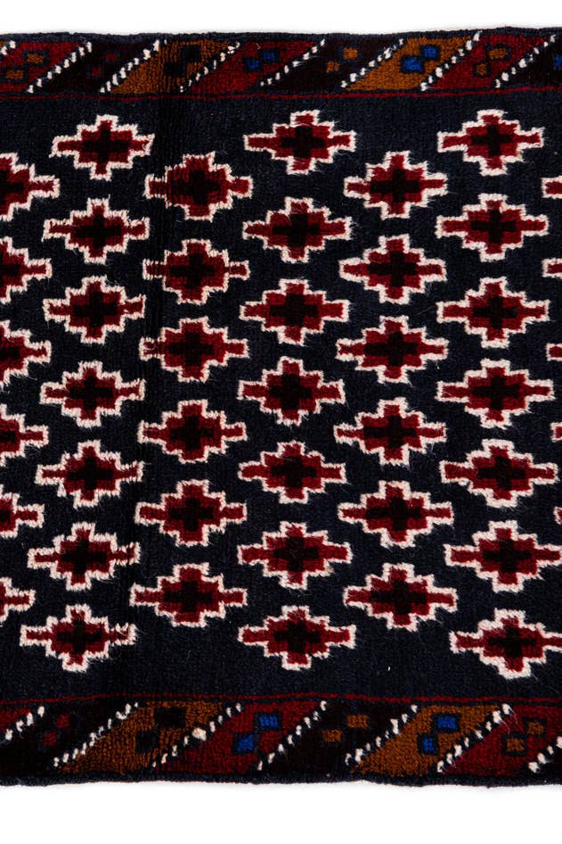 Detail image of 2' 10 x 4' 5 Hand Knotted Balouch Persian Wool Rug