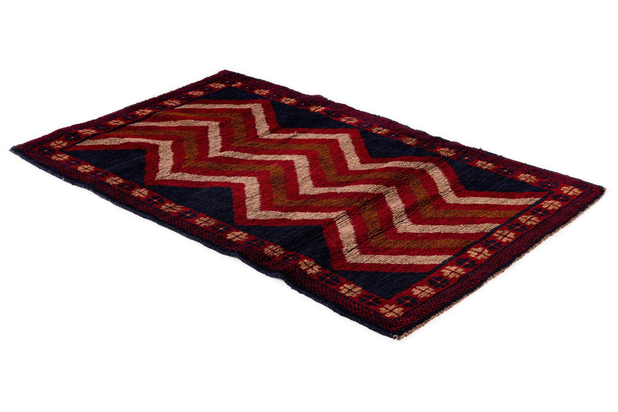 2' 10 x 4' 7 Hand Knotted Balouch Persian Wool Rug