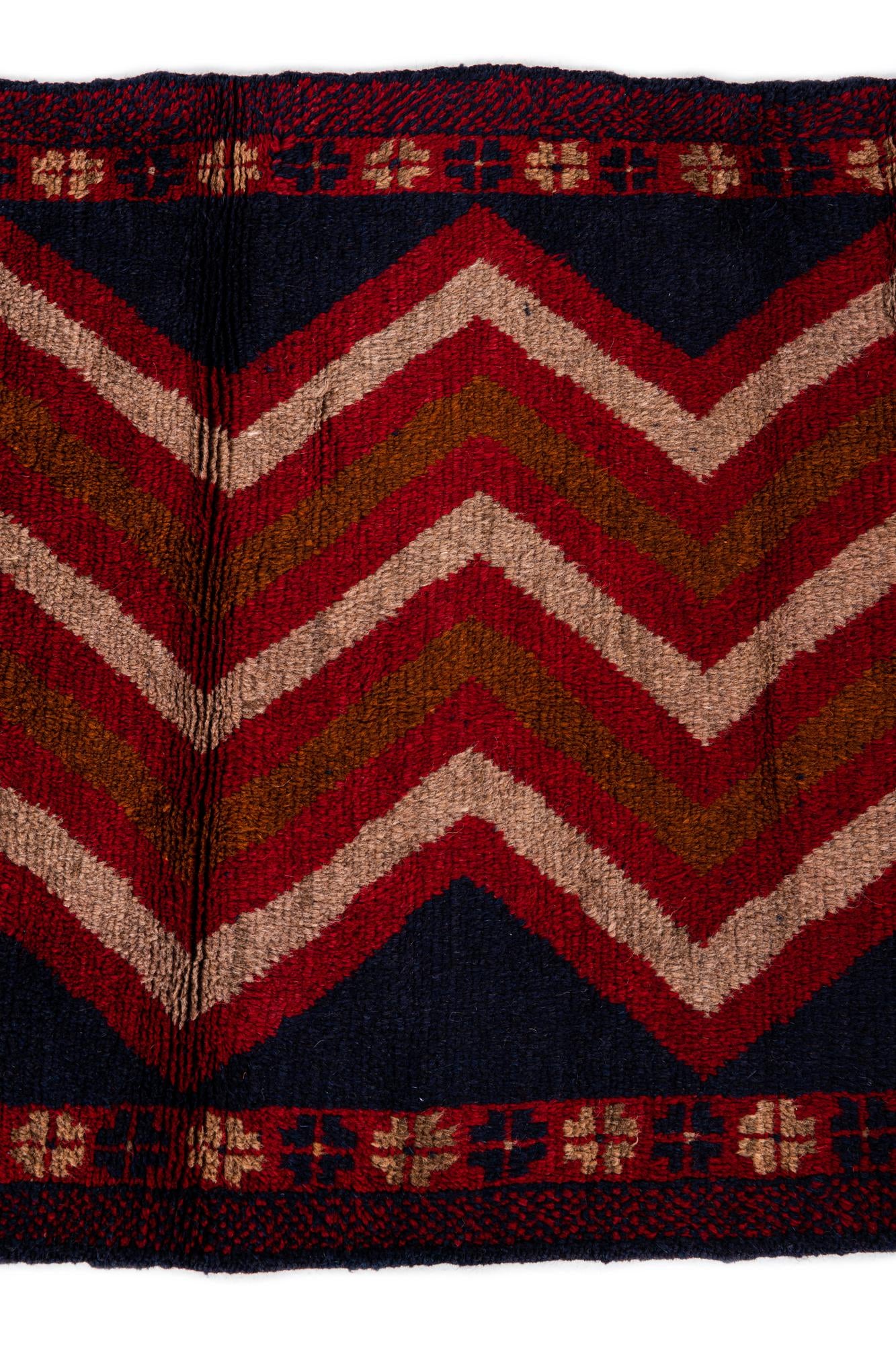 2' 10 x 4' 7 Hand Knotted Balouch Persian Wool Rug