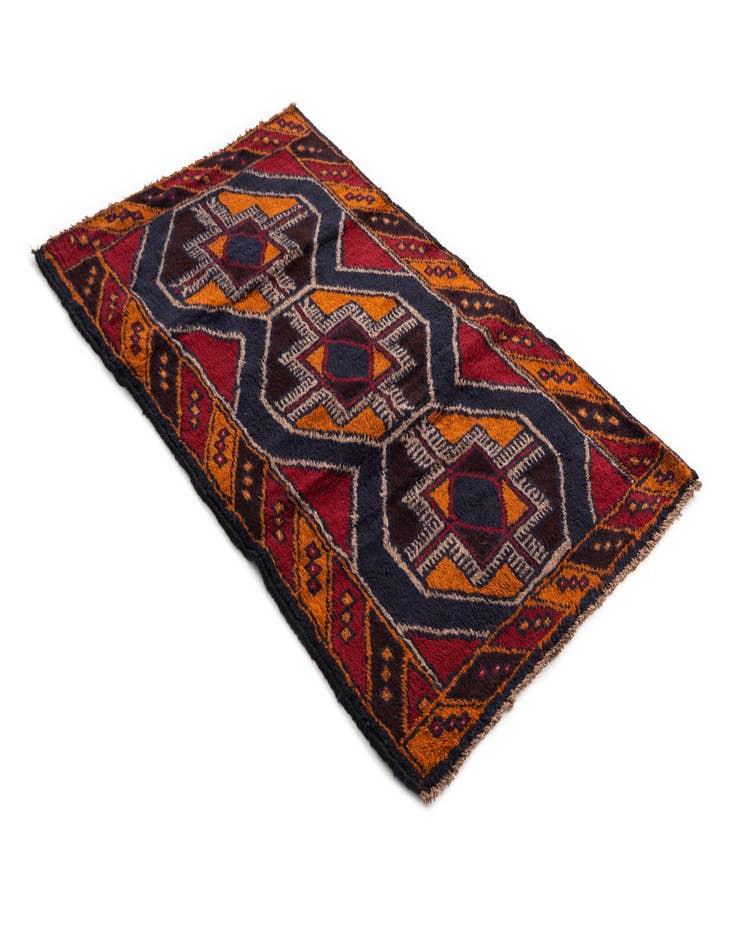 Detail image of 2' 10 x 4' 9  Hand Knotted Balouch Persian Wool Rug