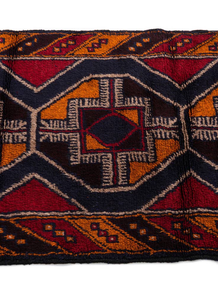 Detail image of 2' 10 x 4' 9  Hand Knotted Balouch Persian Wool Rug