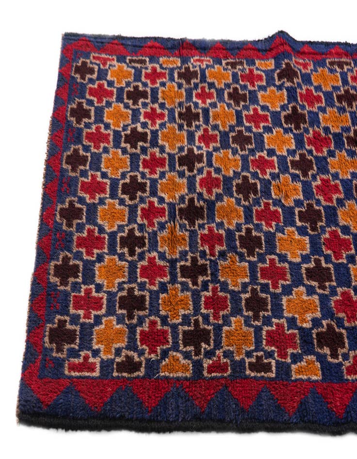 Detail image of 2' 10 x 4' 7 Hand Knotted Balouch Persian Wool Rug