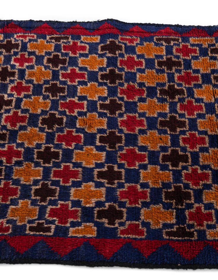 Detail image of 2' 10 x 4' 7 Hand Knotted Balouch Persian Wool Rug