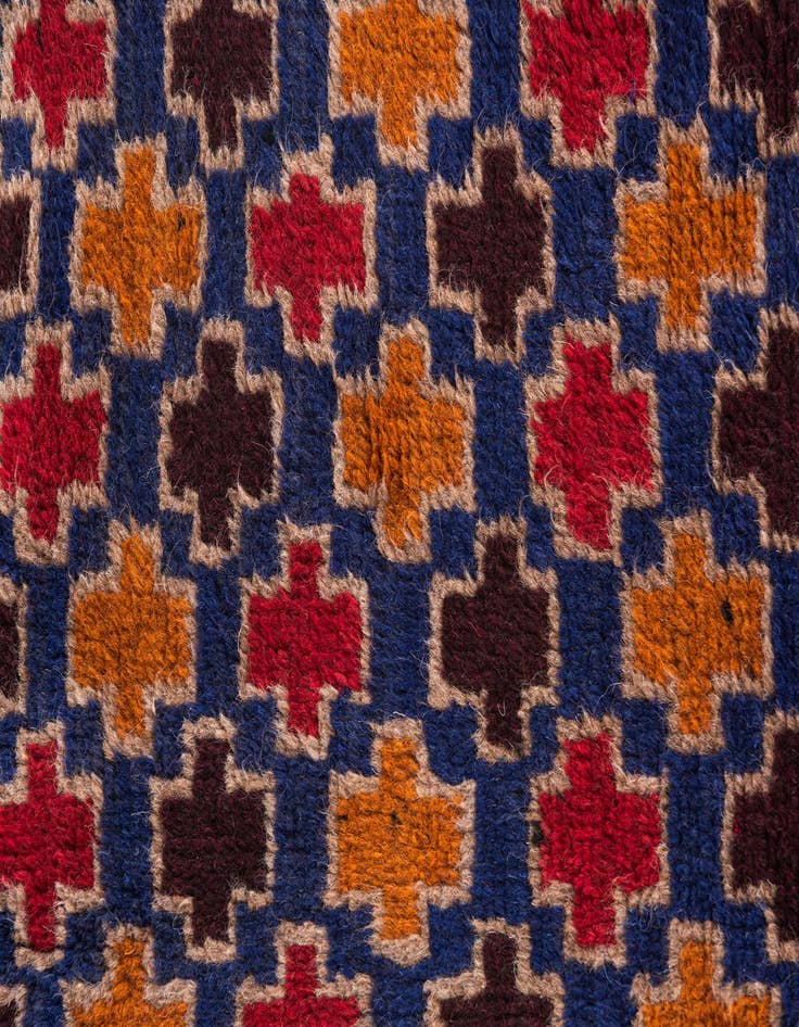 Detail image of 2' 10 x 4' 7 Hand Knotted Balouch Persian Wool Rug
