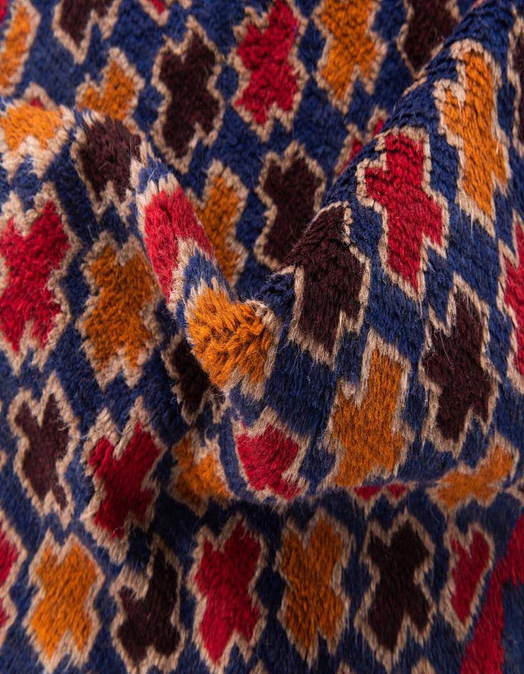 Detail image of 2' 10 x 4' 7 Hand Knotted Balouch Persian Wool Rug