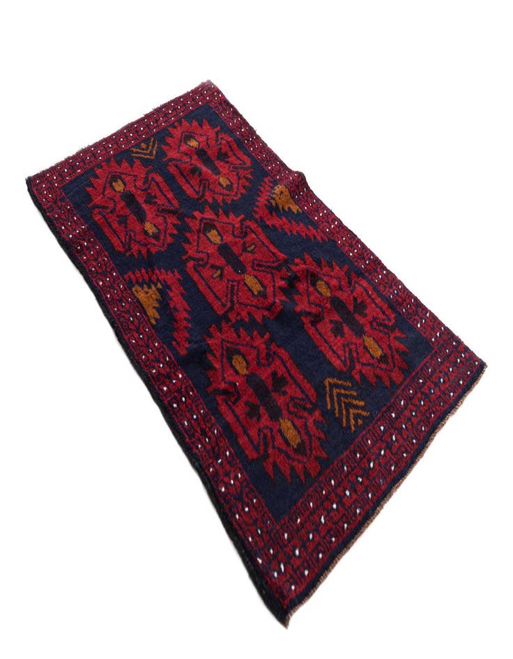 Detail image of 2' 9 x 4' 7 Hand Knotted Balouch Persian Wool Rug