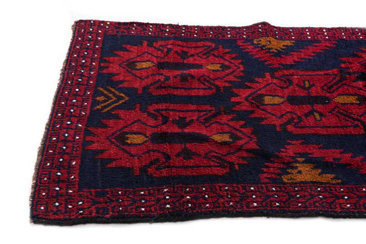 2' 9 x 4' 7 Hand Knotted Balouch Persian Wool Rug