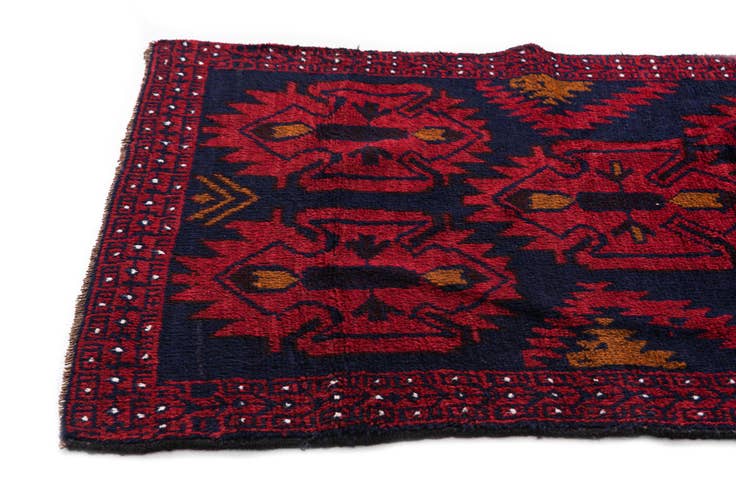 Detail image of 2' 9 x 4' 7 Hand Knotted Balouch Persian Wool Rug