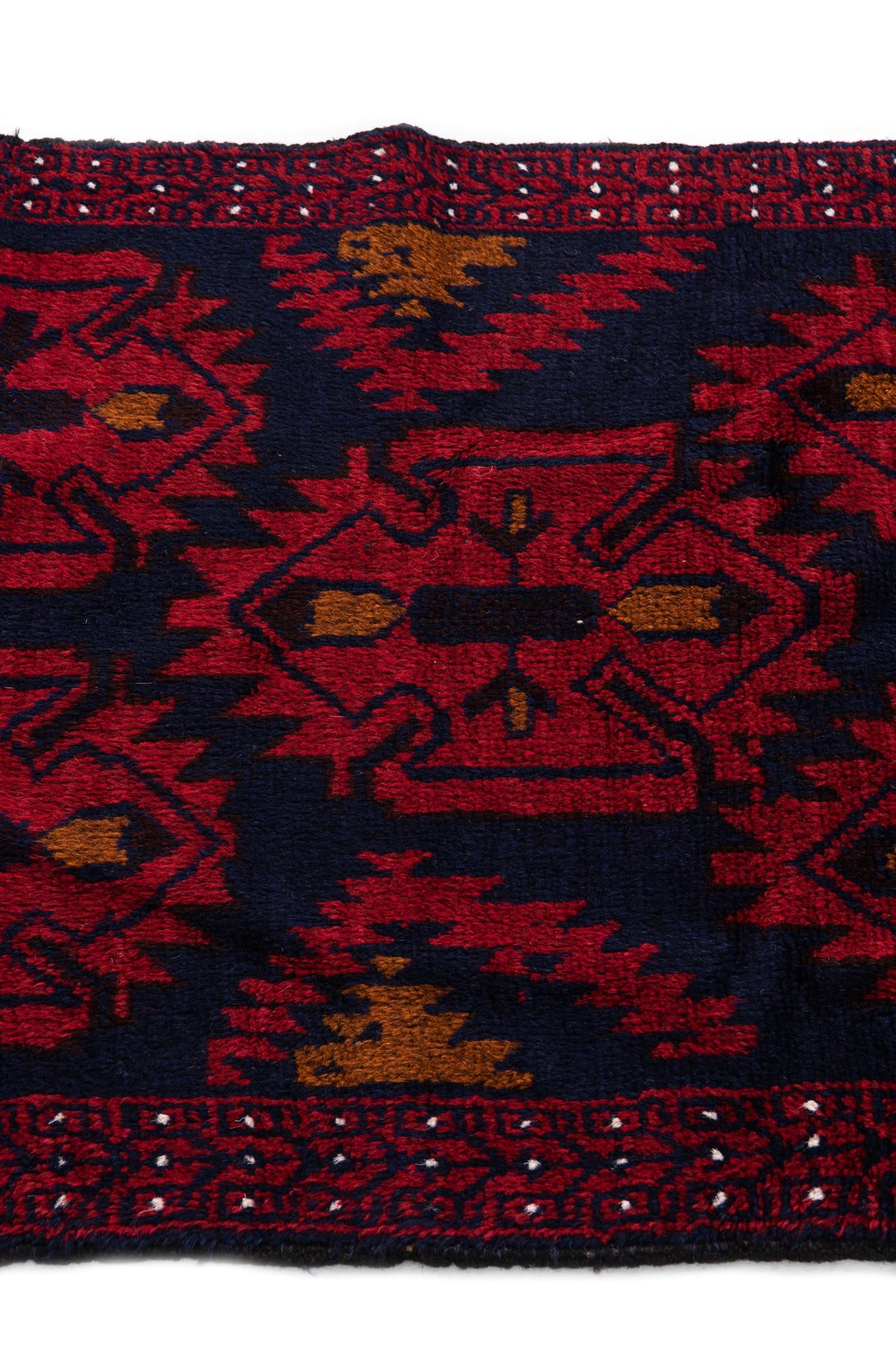 2' 9 x 4' 7 Hand Knotted Balouch Persian Wool Rug