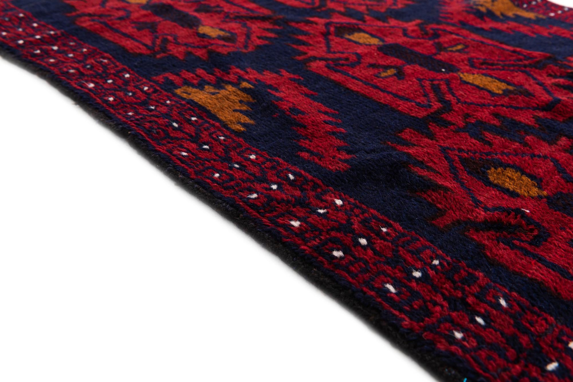 2' 9 x 4' 7 Hand Knotted Balouch Persian Wool Rug