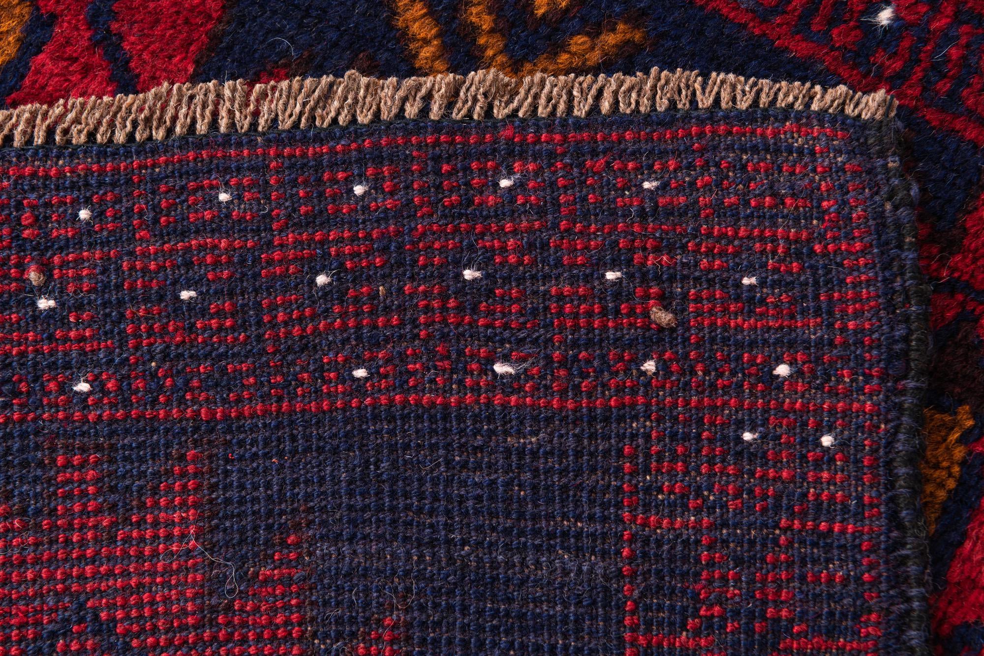 2' 9 x 4' 7 Hand Knotted Balouch Persian Wool Rug