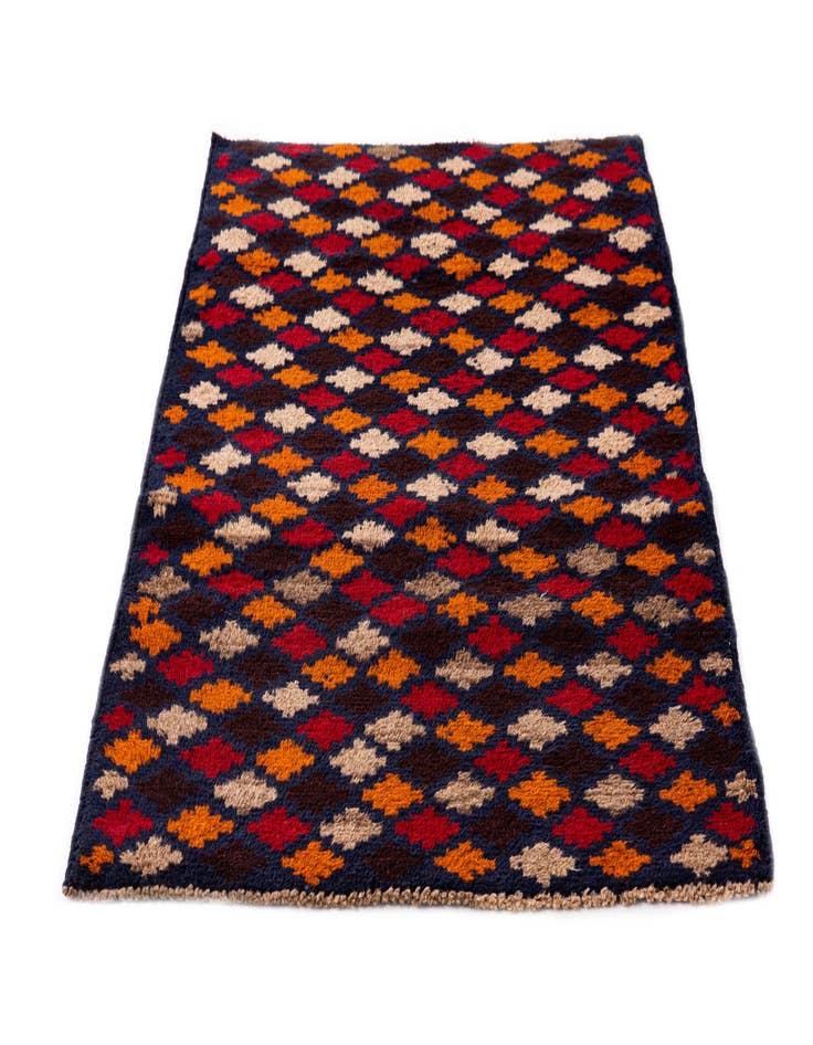 Detail image of 2' 10 x 4' 5  Hand Knotted Balouch Persian Wool Rug