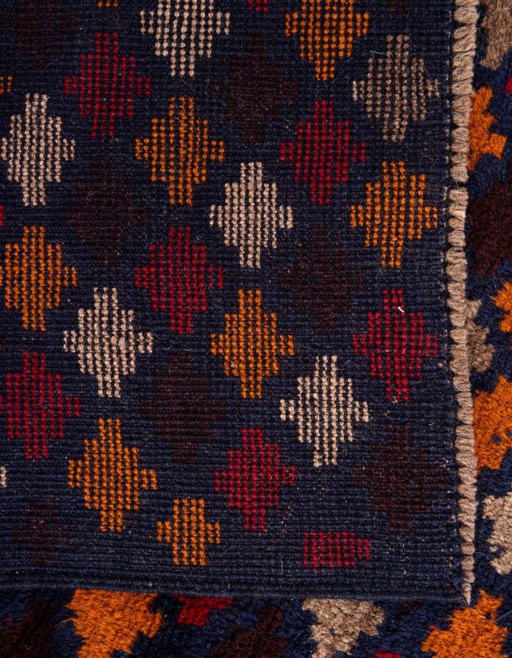 Detail image of 2' 10 x 4' 5  Hand Knotted Balouch Persian Wool Rug