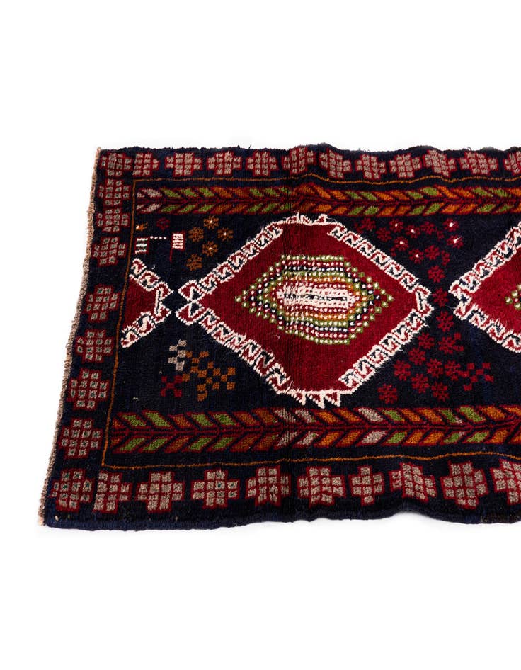 Detail image of 2' 10 x 4' 8 Hand Knotted Balouch Persian Wool Rug