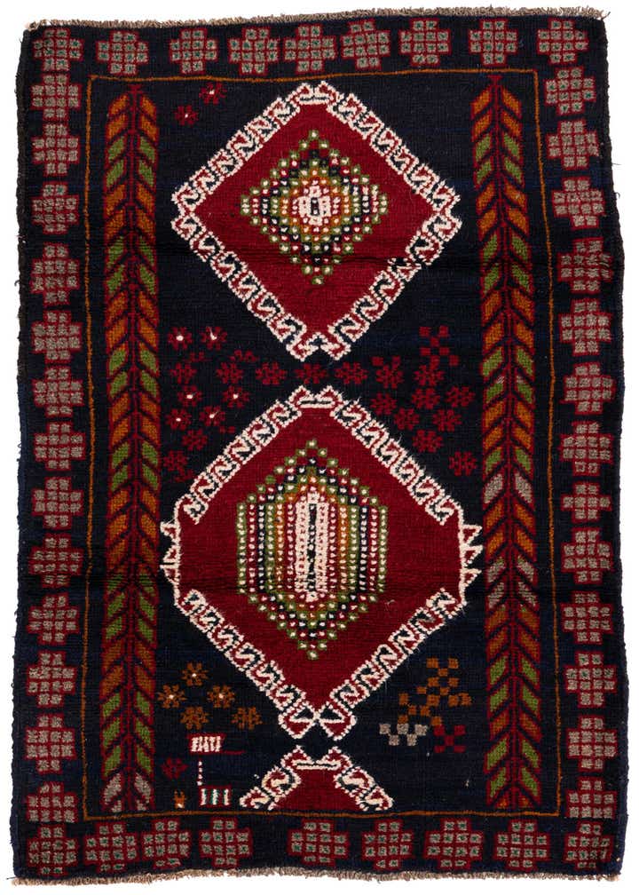 2' 10 x 4' 8 Hand Knotted Balouch Persian Wool Rug
