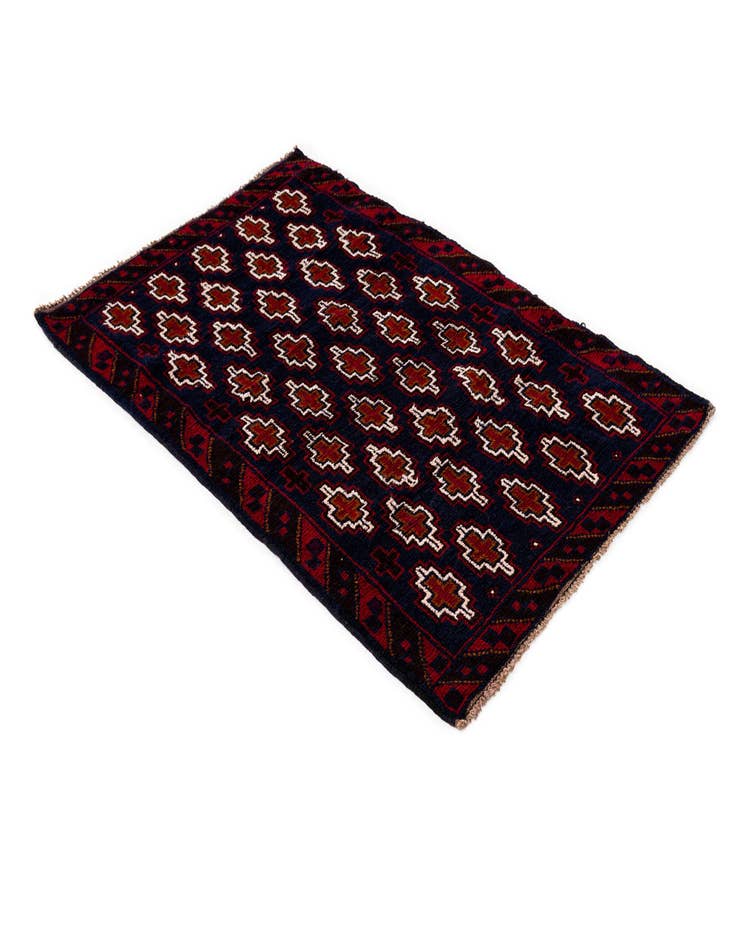 Detail image of 2' 10 x 4' 5  Hand Knotted Balouch Persian Wool Rug