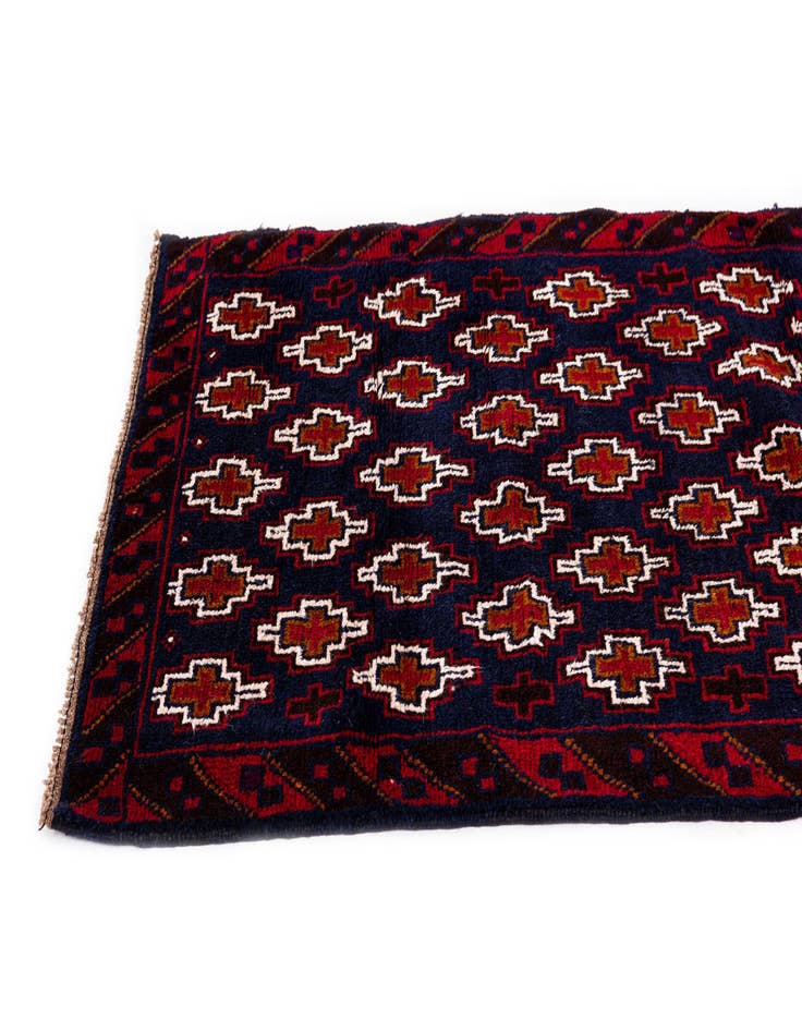 Detail image of 2' 10 x 4' 5  Hand Knotted Balouch Persian Wool Rug