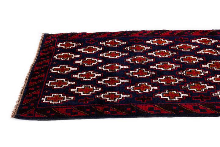2' 10 x 4' 5 Hand Knotted Balouch Persian Wool Rug