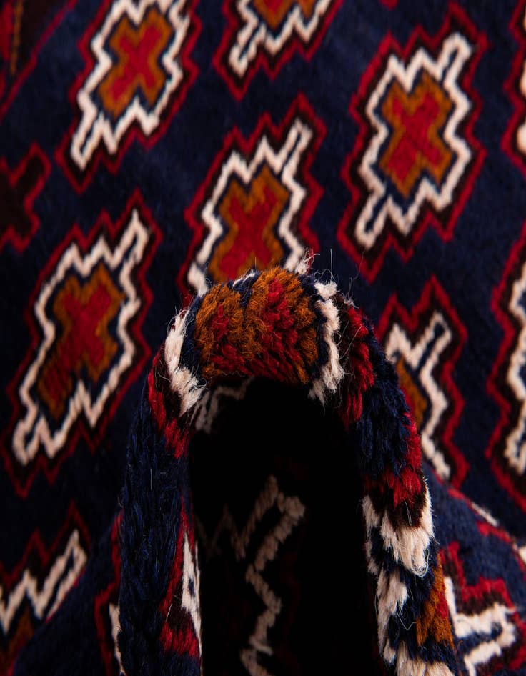 Detail image of 2' 10 x 4' 5  Hand Knotted Balouch Persian Wool Rug