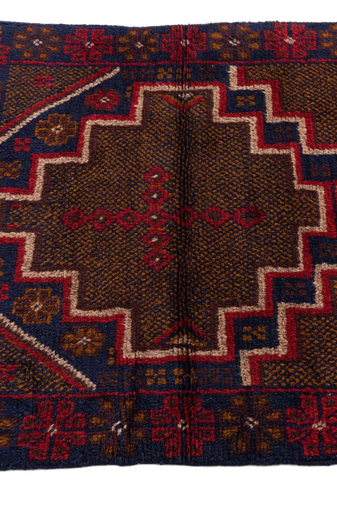 2' 9 x 4' 7 Hand Knotted Balouch Persian Wool Rug