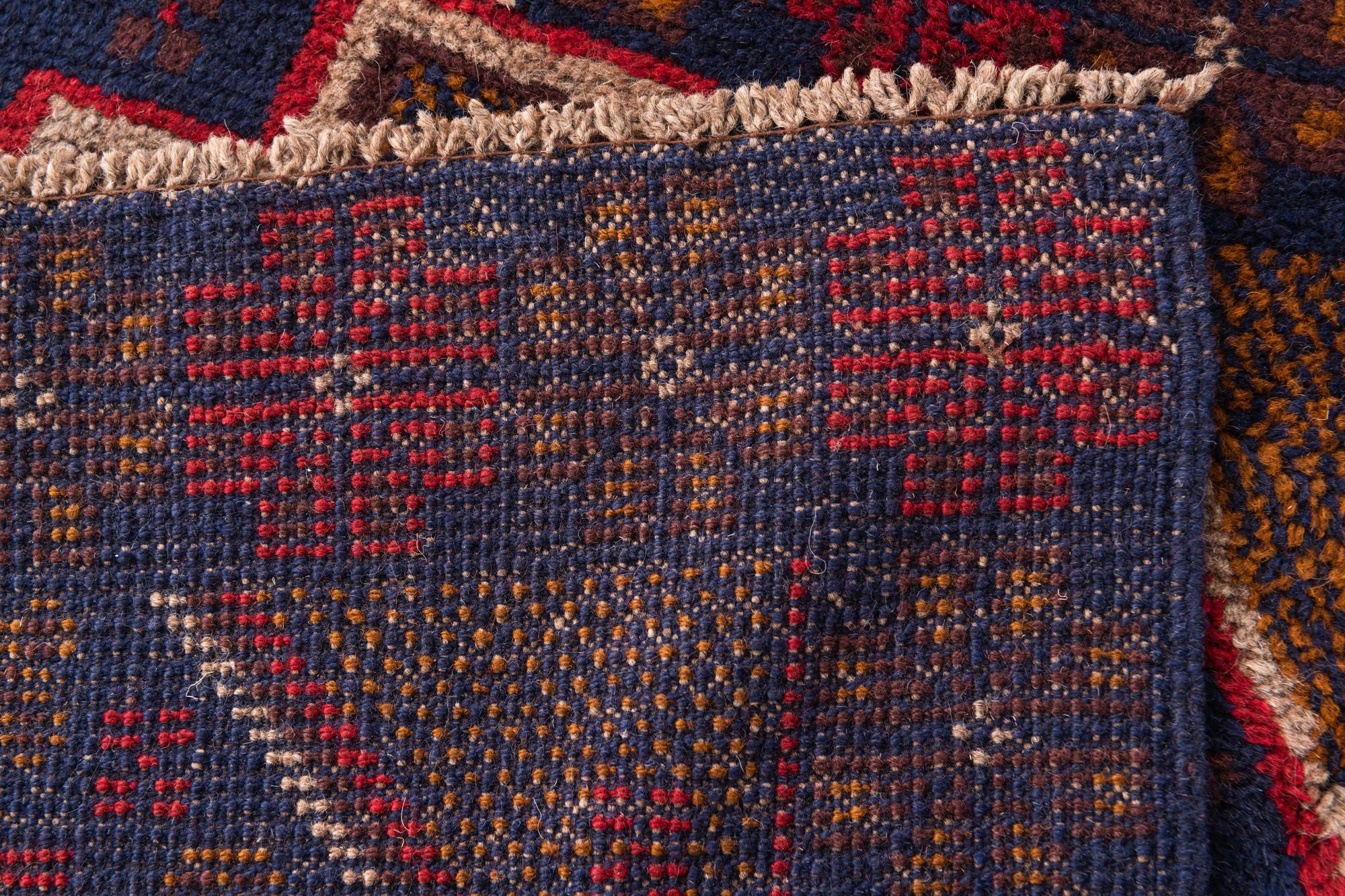 2' 9 x 4' 7 Hand Knotted Balouch Persian Wool Rug