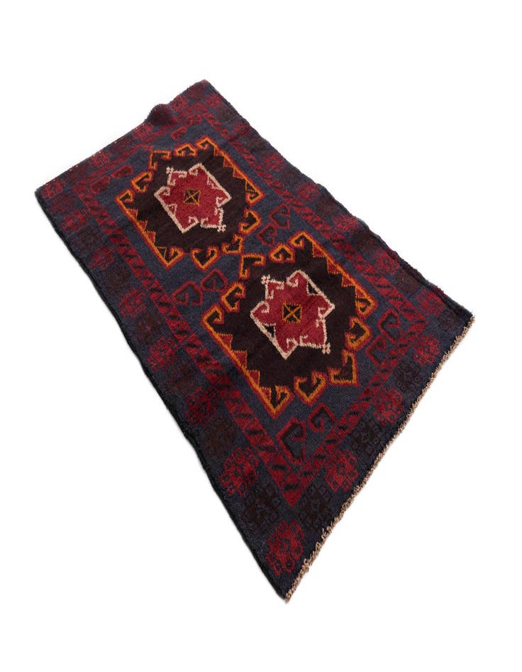 Detail image of 2' 9 x 4' 8 Hand Knotted Balouch Persian Wool Rug