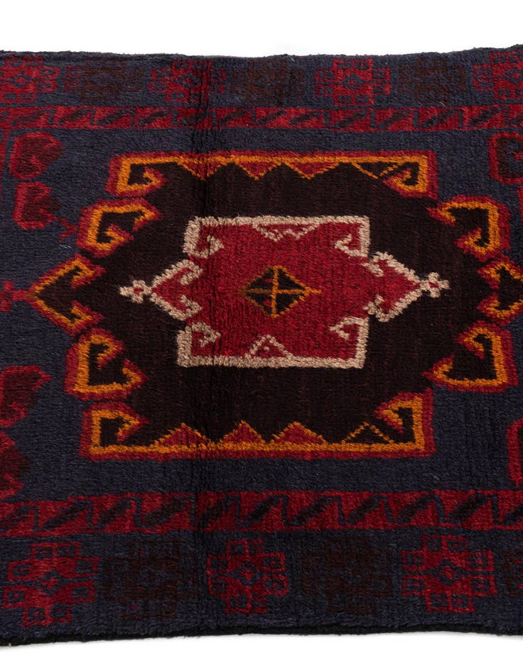 Detail image of 2' 9 x 4' 8 Hand Knotted Balouch Persian Wool Rug