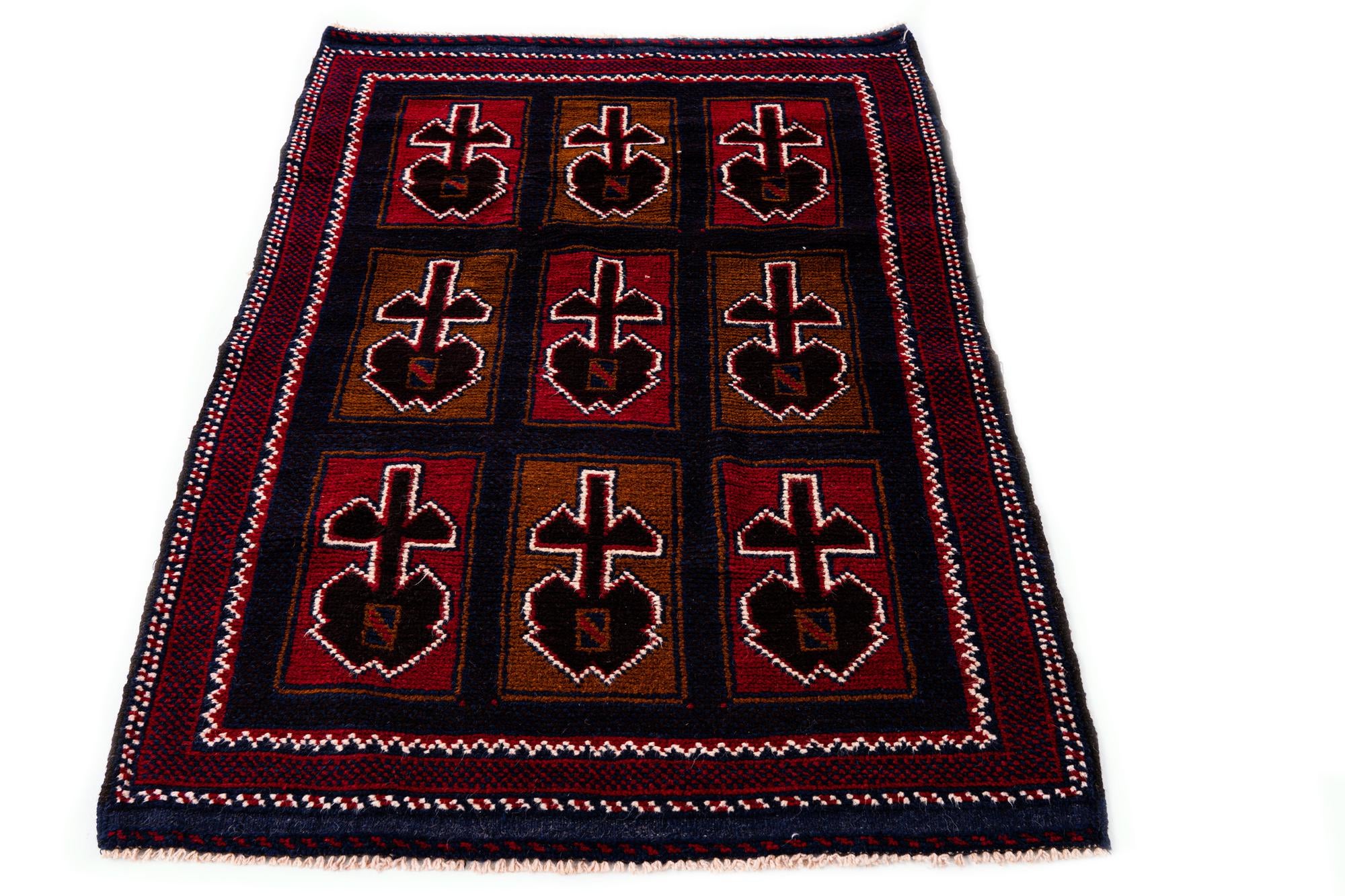 2' 10 x 4' 7 Hand Knotted Balouch Persian Wool Rug