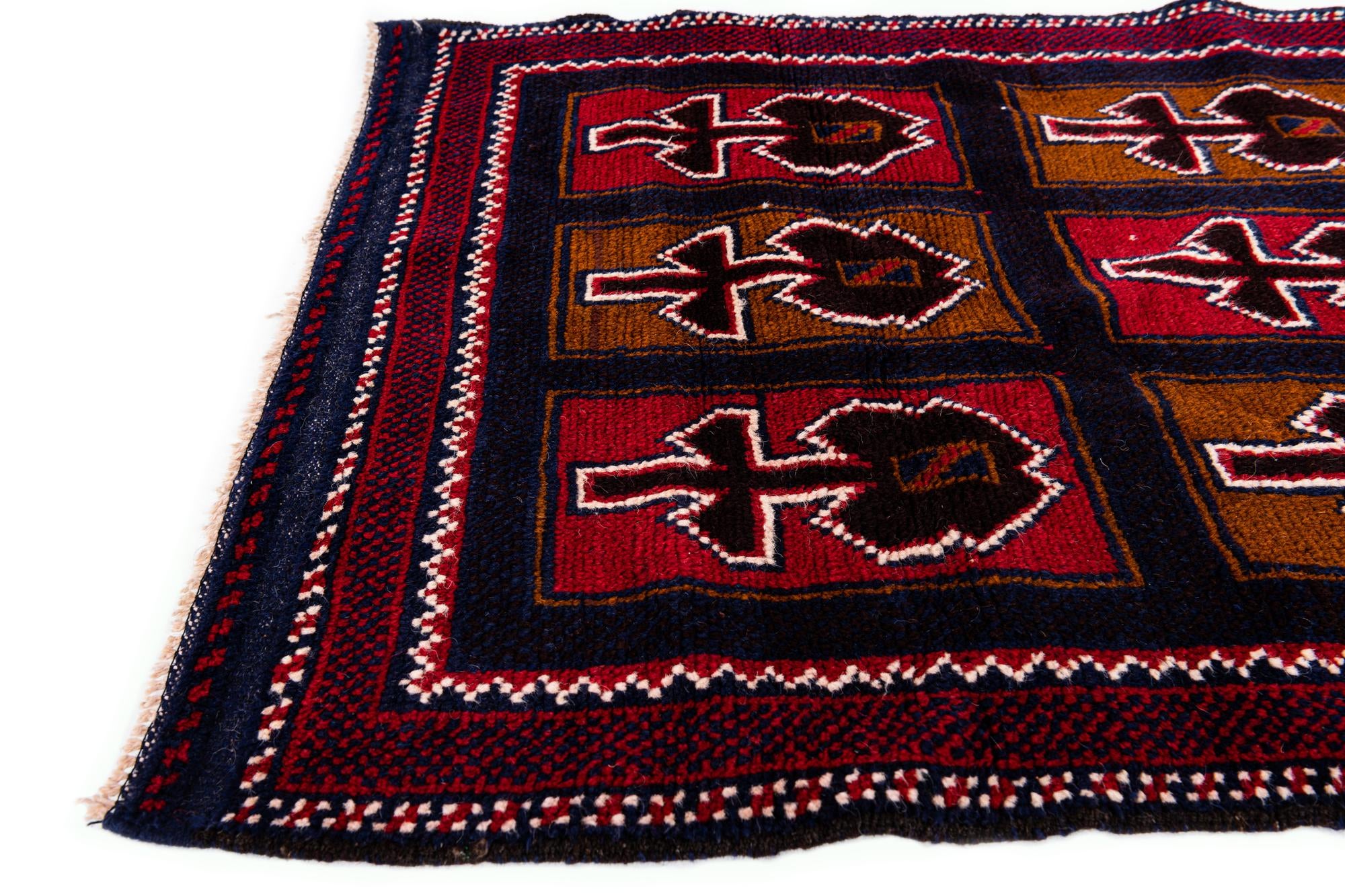 2' 10 x 4' 7 Hand Knotted Balouch Persian Wool Rug