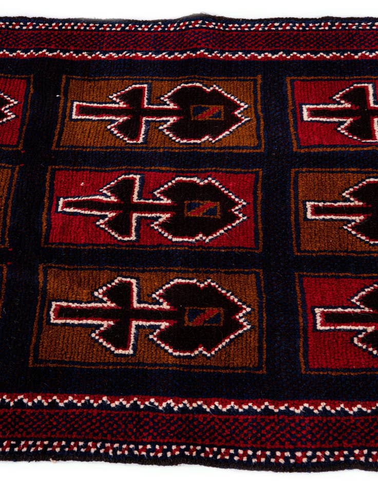 Detail image of 2' 10 x 4' 7  Hand Knotted Balouch Persian Wool Rug