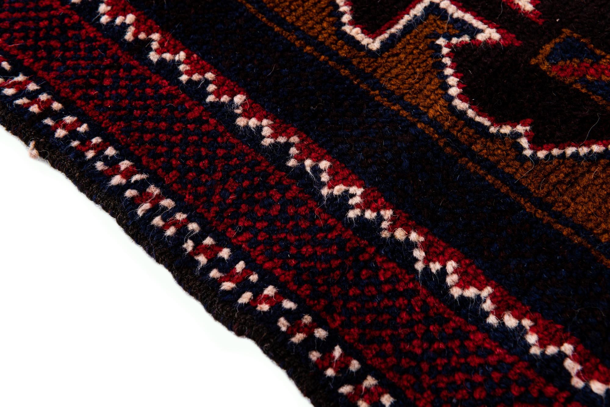 2' 10 x 4' 7 Hand Knotted Balouch Persian Wool Rug