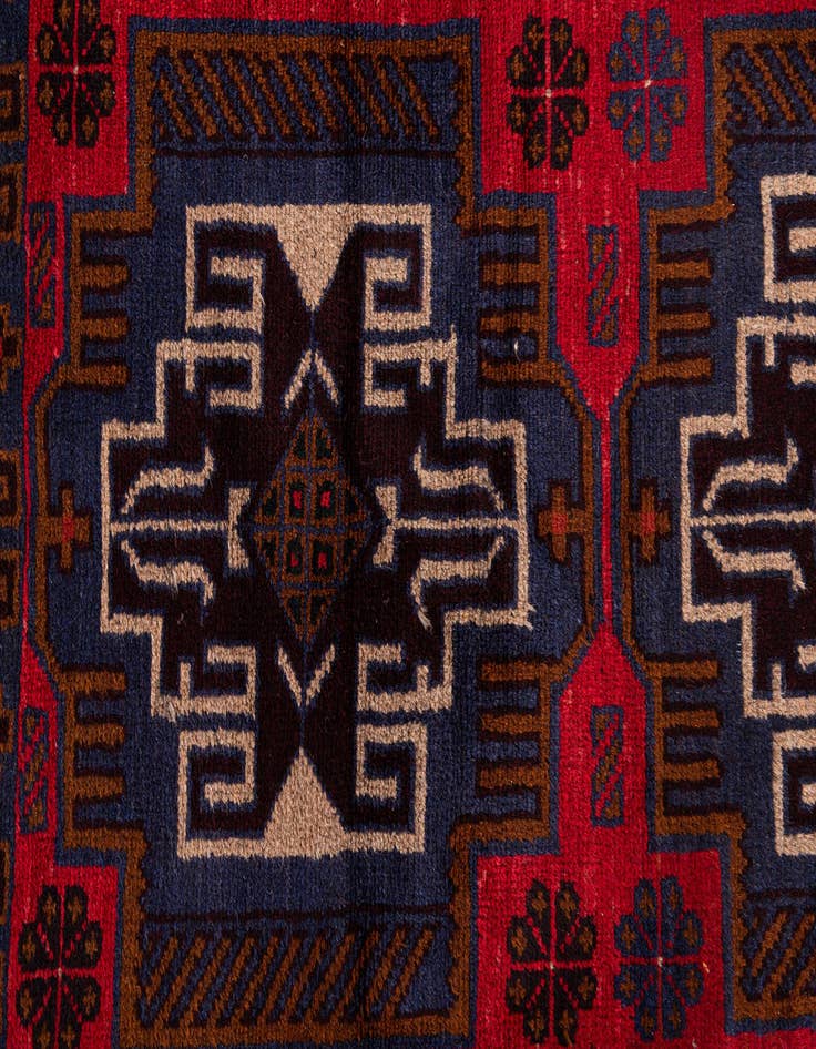 Detail image of 2' 10 x 4' 9  Hand Knotted Balouch Persian Wool Rug