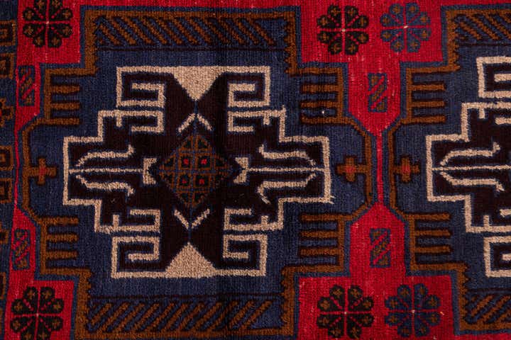 2' 10 x 4' 9 Hand Knotted Balouch Persian Wool Rug
