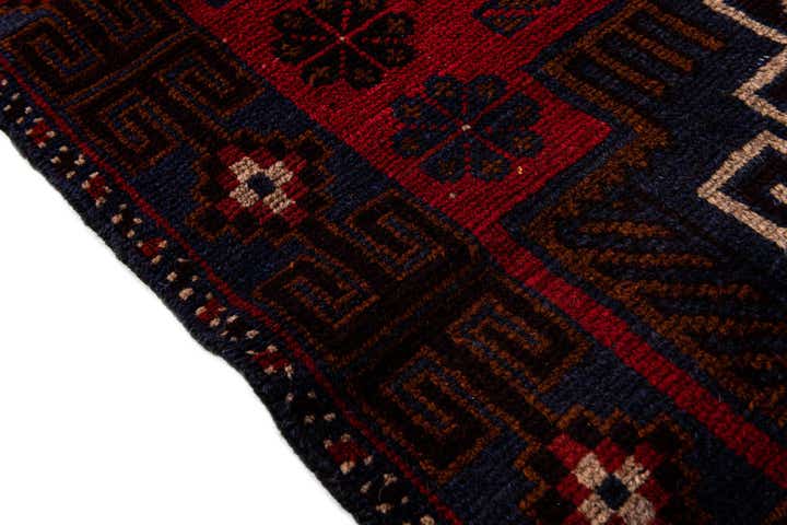 2' 10 x 4' 9 Hand Knotted Balouch Persian Wool Rug